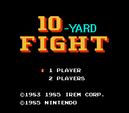 10-Yard Fight title screenshot